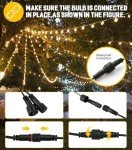 65.5Ft LED Outdoor String Lights with Remote