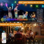 Nextyu 15M Outdoor Garden String Lights with Remote