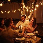 Torkase 110FT Outdoor String Lights with LED Bulbs