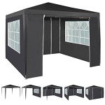 Grey 3x3M Waterproof Event Gazebo with Side Panels