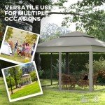 Outsunny 3x3m Pop Up Garden Gazebo with Netting