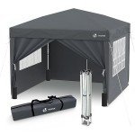 VOUNOT 3m x 3m Pop Up Gazebo with Sides
