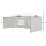 Outsunny 6x3m Outdoor Party Tent with Windows