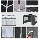 Grey 3x3M Waterproof Event Gazebo with Side Panels