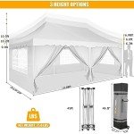 Large Pop-Up Gazebo Tent with Sides, 3m x 6m