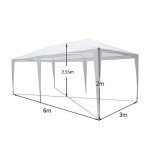 Panana 3x6m White Outdoor Garden Gazebo Tent