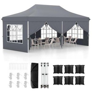 3m x 6m Adjustable Pop Up Gazebo Canopy Tent