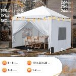 Pop Up Gazebo with Sides and Carry Bag