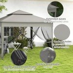 Outsunny 3x3m Pop Up Garden Gazebo with Netting