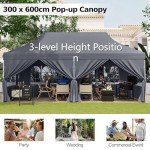 3m x 6m Adjustable Pop Up Gazebo Canopy Tent