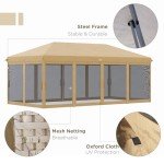 Outsunny 3x6m Pop-Up Gazebo with Mesh Walls
