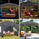 VOUNOT 3m x 3m Pop Up Gazebo with Sides