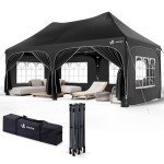VOUNOT 3x6m Waterproof Pop Up Gazebo with Sidewalls