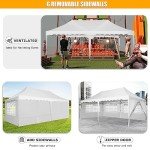 Large Pop-Up Gazebo Tent with Sides, 3m x 6m