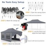 3m x 6m Adjustable Pop Up Gazebo Canopy Tent