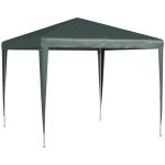 Outsunny 2.7m Garden Gazebo Canopy Tent - Green