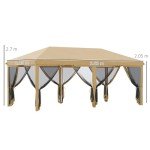 Outsunny 3x6m Pop-Up Gazebo with Mesh Walls