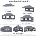 3m x 6m Adjustable Pop Up Gazebo Canopy Tent
