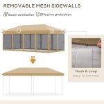 Outsunny 3x6m Pop-Up Gazebo with Mesh Walls