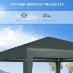 Outsunny 2.7m Garden Gazebo Canopy Tent - Green