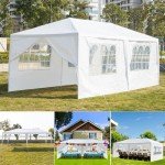 6-Sided White Gazebo Party Tent - 3x6M