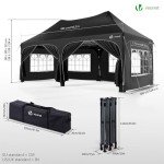 VOUNOT 3x6m Waterproof Pop Up Gazebo with Sidewalls