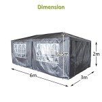Birchtree 3x6m Waterproof Gazebo with Sidewalls