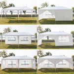 6-Sided White Gazebo Party Tent - 3x6M
