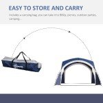 Outsunny Blue & Grey Outdoor Gazebo Tent