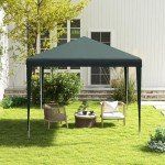Outsunny 2.7m Garden Gazebo Canopy Tent - Green