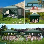 Green 3x3M Outdoor Pop Up Gazebo Tent