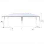 6-Sided White Gazebo Party Tent - 3x6M