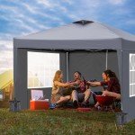 3x3m Pop Up Garden Gazebo with Sides & Sandbags