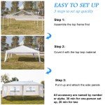 6-Sided White Gazebo Party Tent - 3x6M