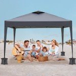 3x3m Pop Up Garden Gazebo with Sides & Sandbags