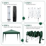 Green 3x3M Outdoor Pop Up Gazebo Tent