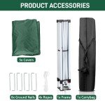 Green 3x3M Outdoor Pop Up Gazebo Tent