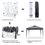 3x3m Pop Up Garden Gazebo with Sides & Sandbags