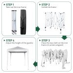 2m x 2m Pop Up Garden Gazebo Tent