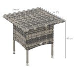 Outdoor PE Rattan Coffee Table for Garden