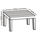 Black Rattan Coffee Table for Outdoor Spaces