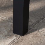 Aluminium Slat Top Outdoor Coffee Table - Black