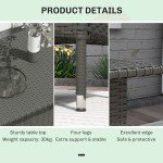 Grey Rattan Outdoor Coffee Table by Outsunny