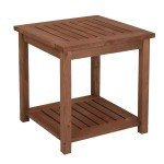 Square Wooden Coffee Table for Garden & Patio