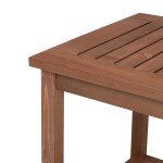 Square Wooden Coffee Table for Garden & Patio
