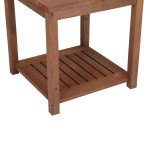 Square Wooden Coffee Table for Garden & Patio