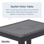 Durable Outdoor Plastic Rattan Coffee Table