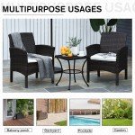 Outsunny Black 45cm Square Patio Bistro Table