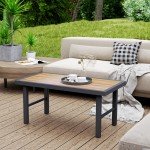 Brown Wood Effect Garden Coffee Table by Outsunny