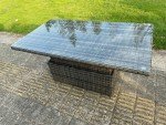 Adjustable Rattan Dining and Coffee Table